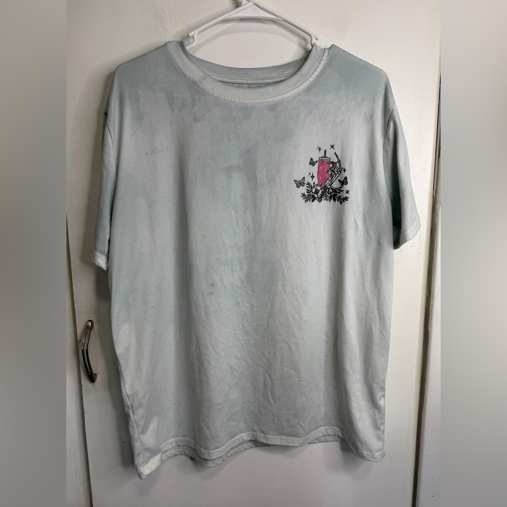 Acid Wash Expensive Difficult & Talks Back Grahpic Tee - Shein